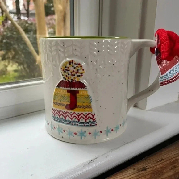Anthropologie Bundled Up Monogram Mug  "J" - Picture 6 of 6